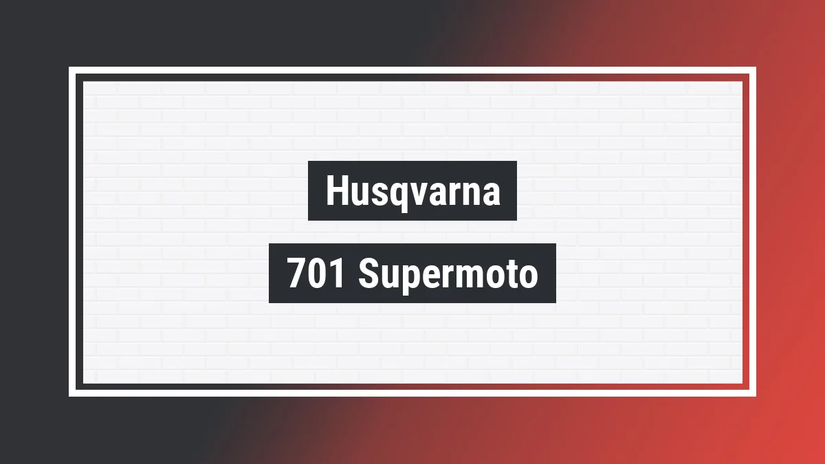 Imagem ilustrativa modelo 701 Supermoto Husqvarna