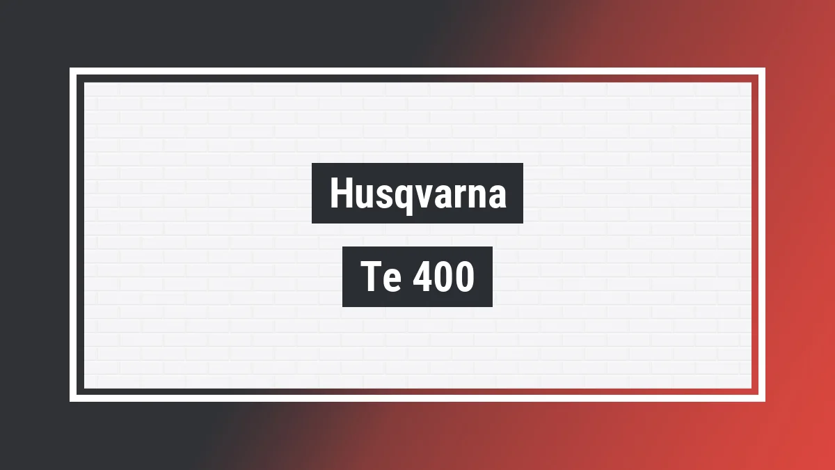 Imagem ilustrativa modelo Te 400 Husqvarna