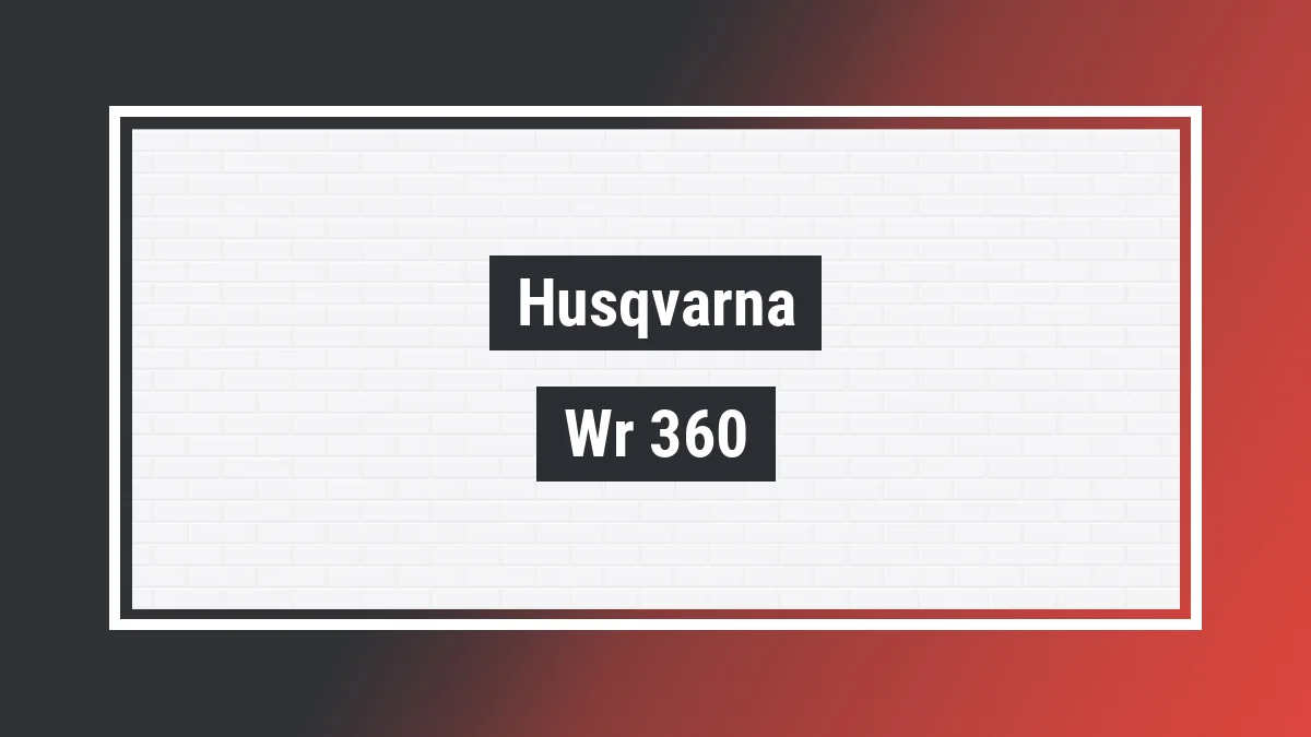 Imagem ilustrativa modelo Wr 360 Husqvarna