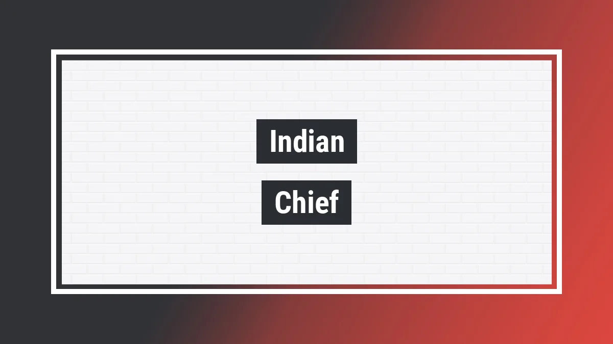 Imagem ilustrativa modelo Chief Indian