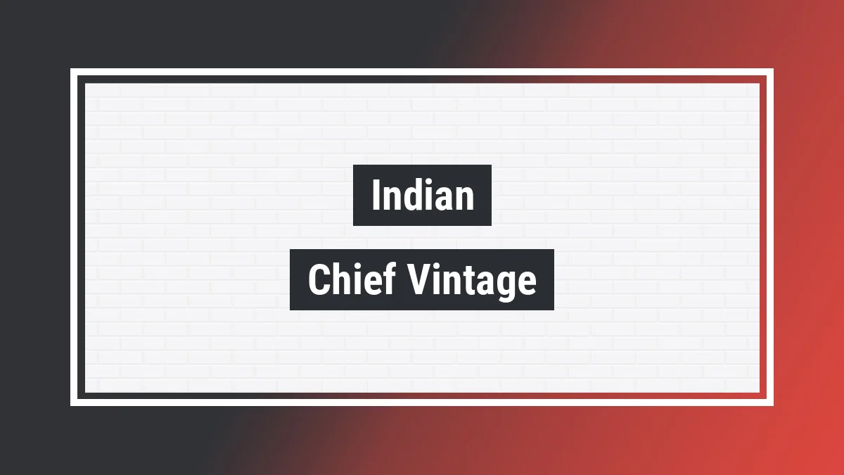 Imagem ilustrativa modelo Chief Vintage Indian