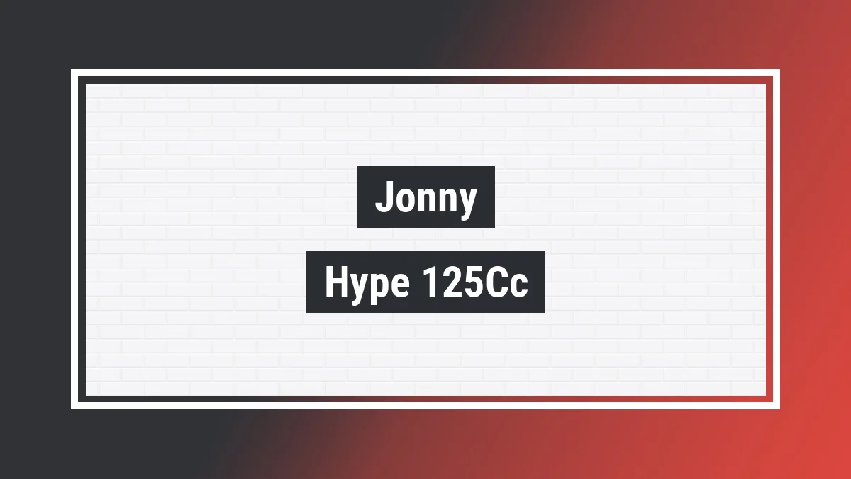 Imagem ilustrativa modelo Hype 125cc Jonny