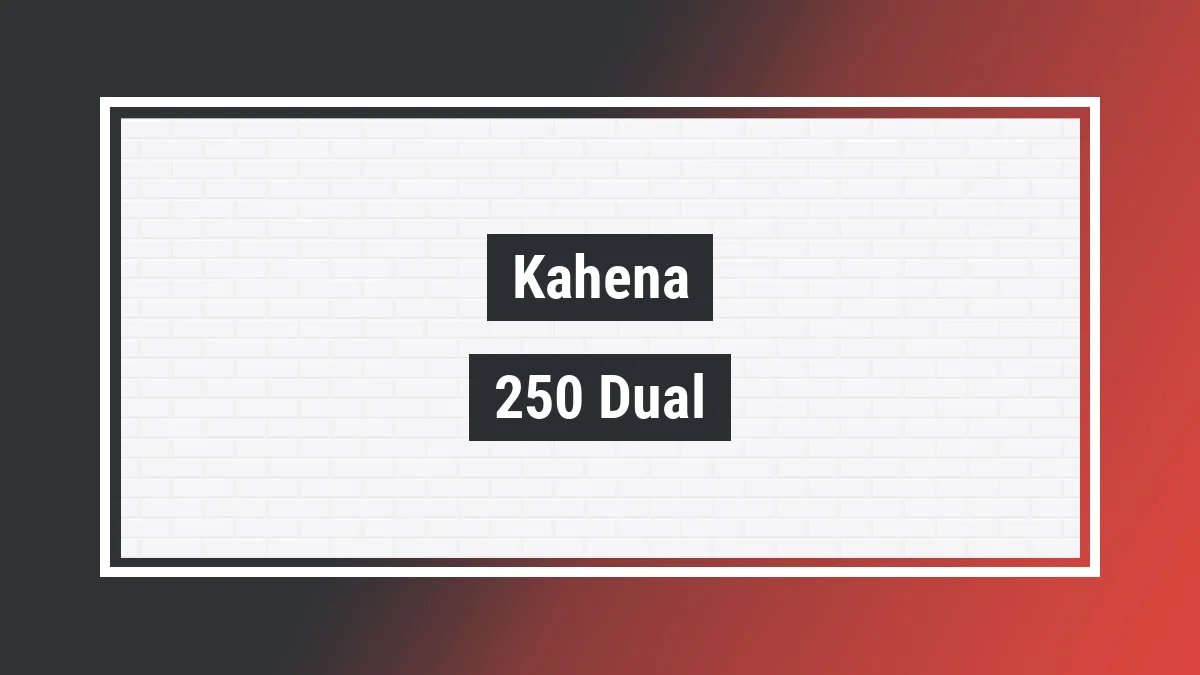 Imagem ilustrativa modelo 250 Dual Kahena