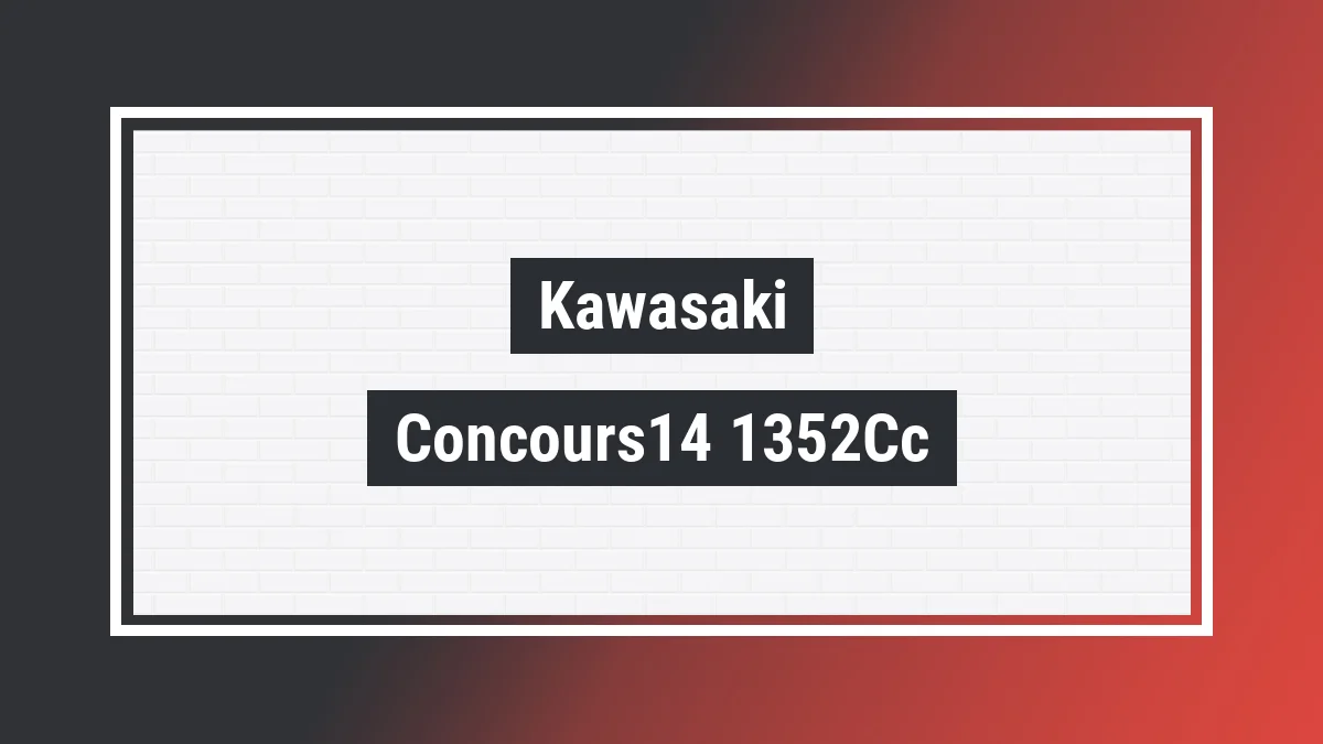 Imagem ilustrativa modelo Concours14 1352cc Kawasaki