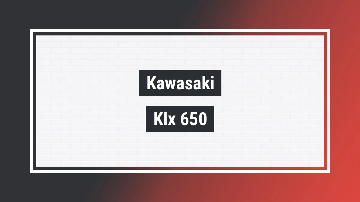 Imagem ilustrativa modelo Klx 650 Kawasaki