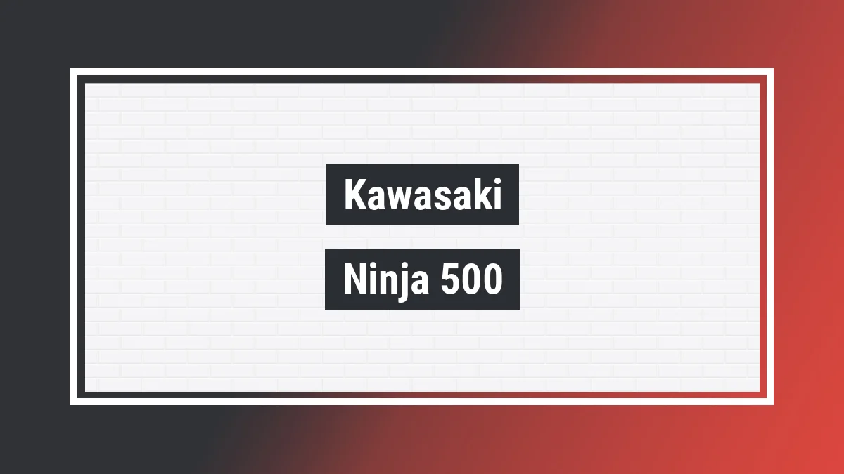 Imagem ilustrativa modelo Ninja 500 Se Kawasaki