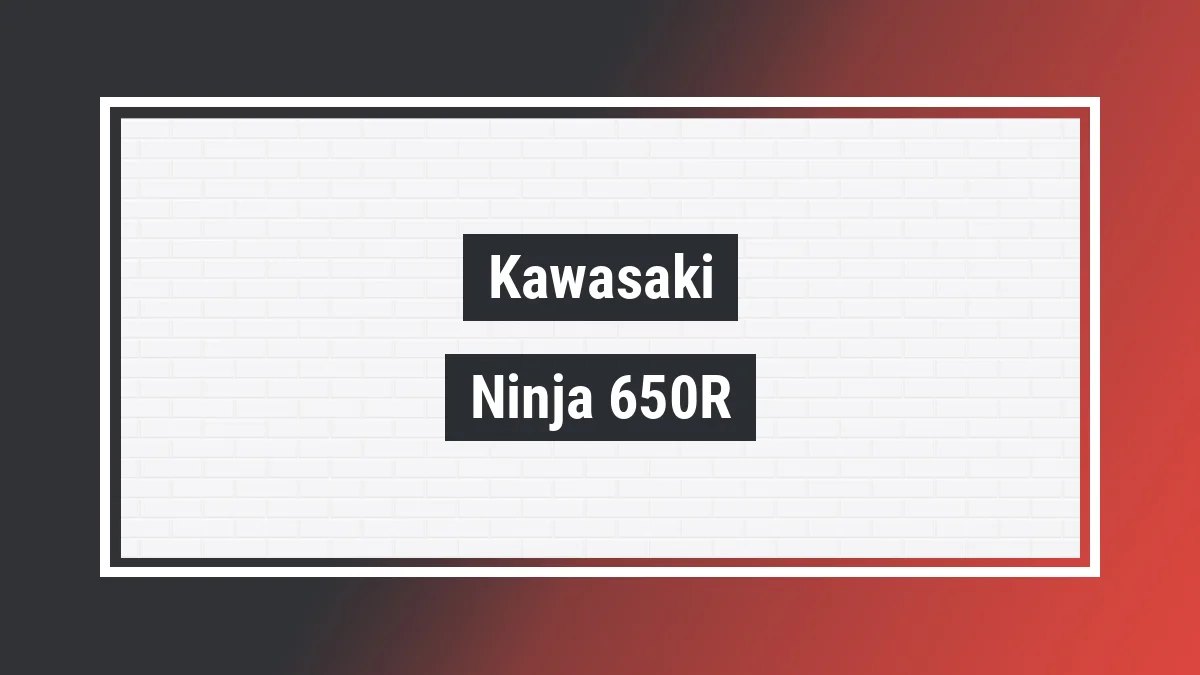 Imagem ilustrativa modelo Ninja 650r 649cc Kawasaki