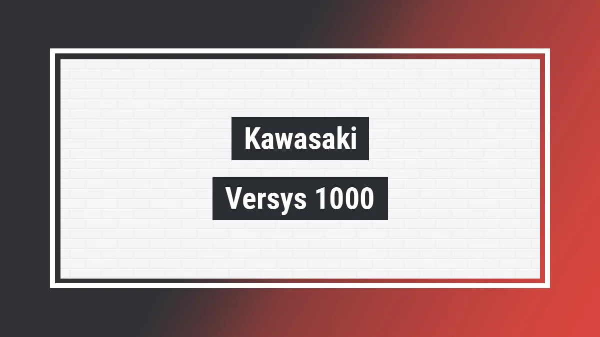 Imagem ilustrativa modelo Versys 1000 Grand Tourer Kawasaki