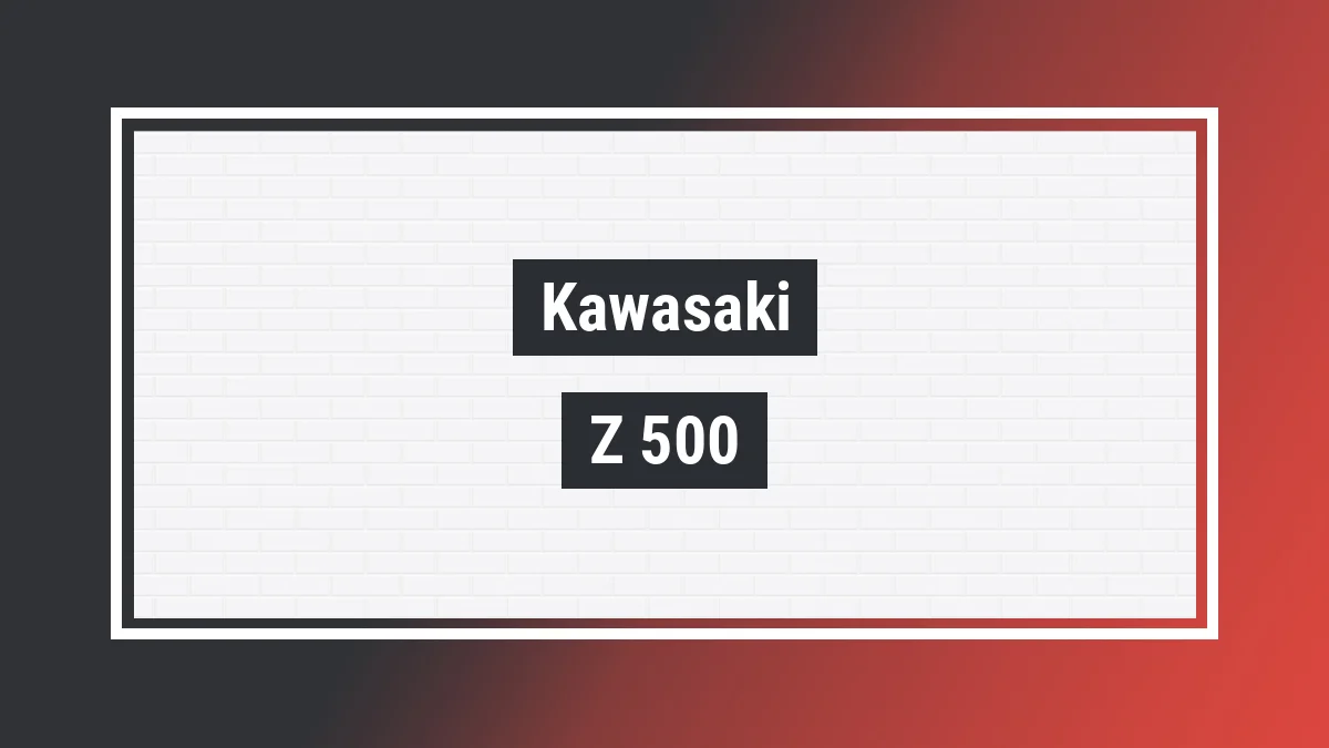 Imagem ilustrativa modelo Z 500 Kawasaki