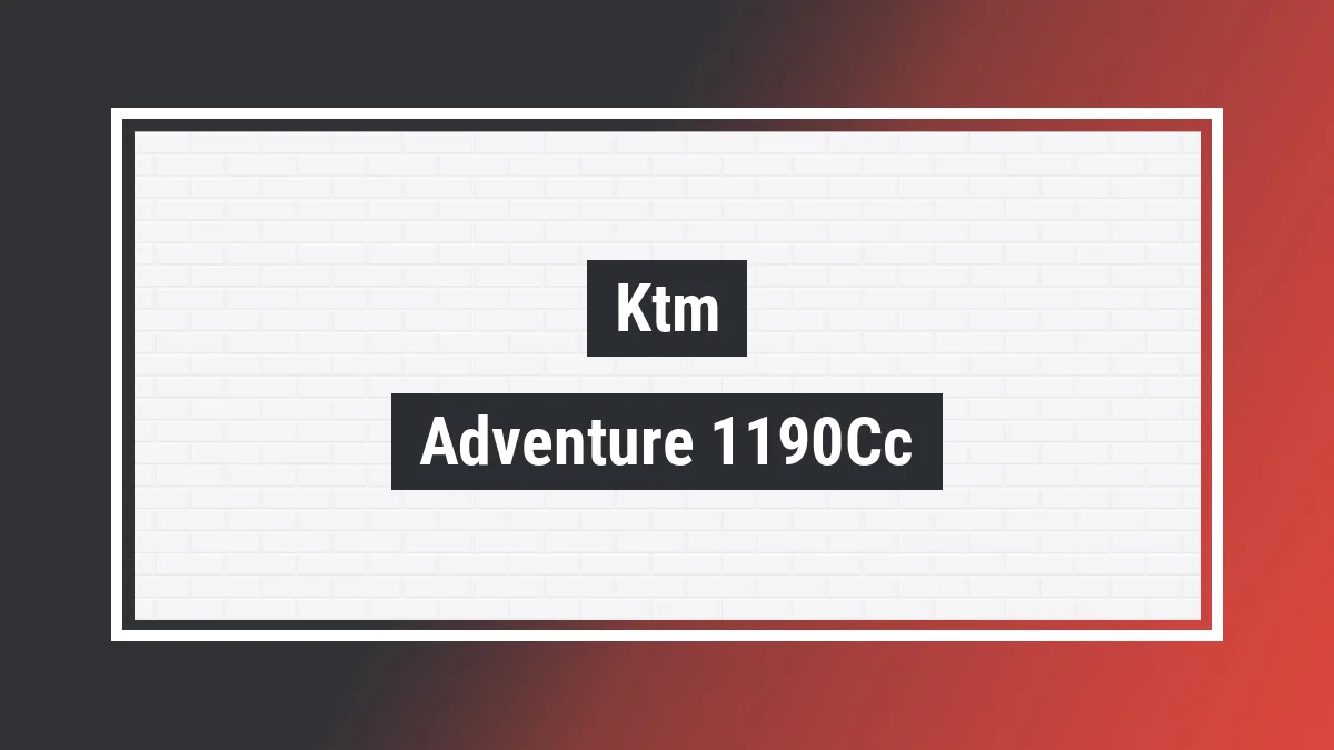 Imagem ilustrativa modelo Adventure 1190cc Ktm
