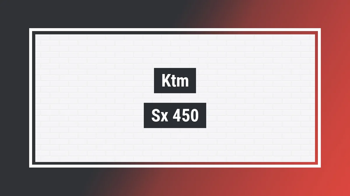 Imagem ilustrativa modelo Sx 450 Sx 450f Ktm