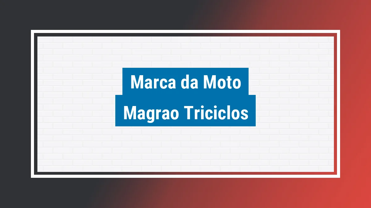 Imagem ilustrativa motos Magrão Triciclos