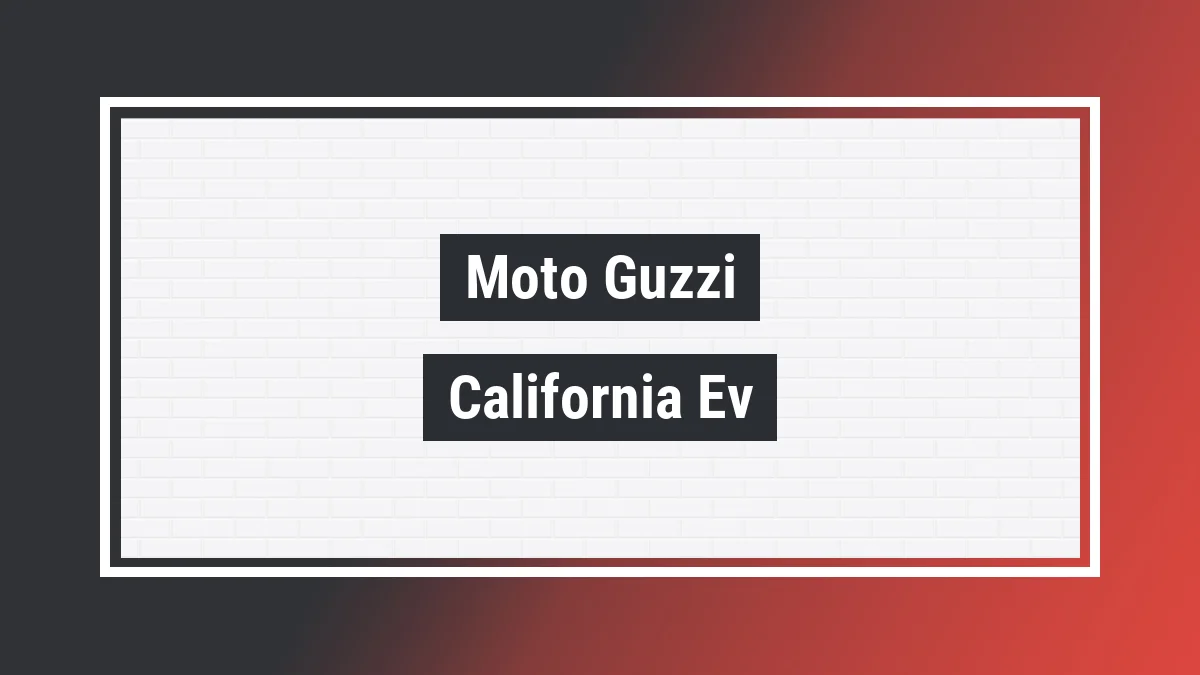 Imagem ilustrativa modelo California Ev 1064cc Moto Guzzi