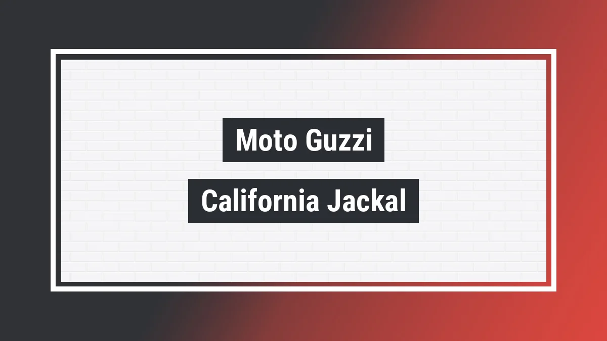 Imagem ilustrativa modelo California Jackal 1064cc Moto Guzzi