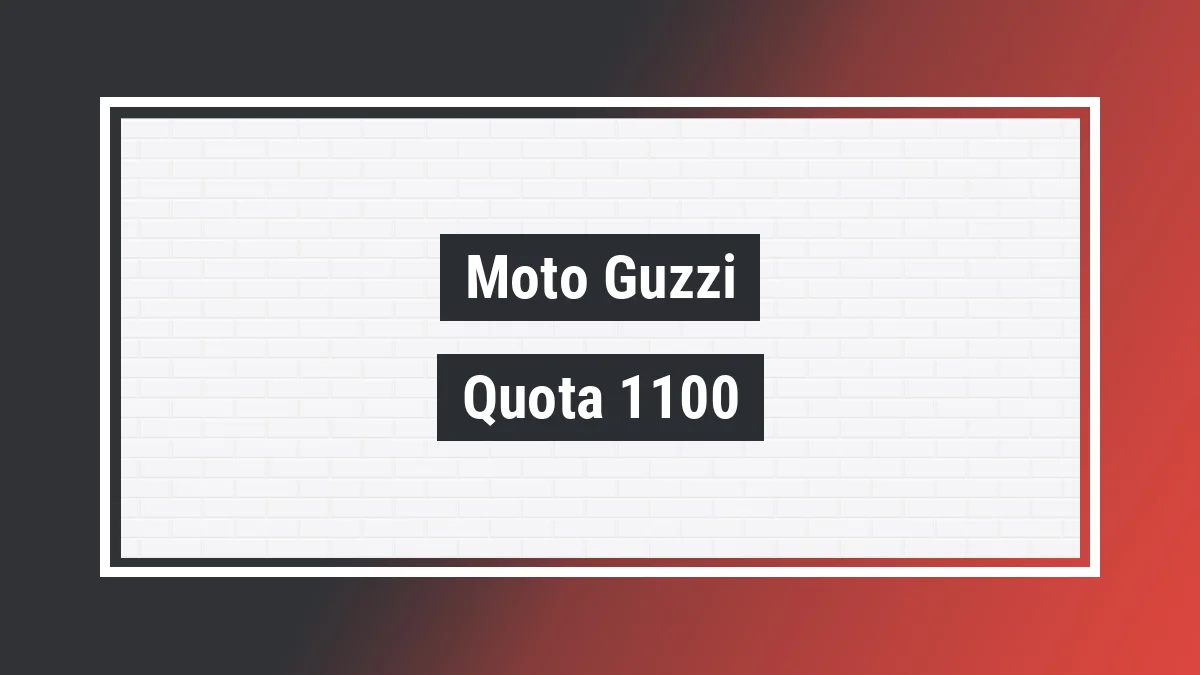 Imagem ilustrativa modelo Quota 1100 Es Moto Guzzi