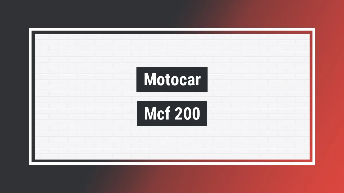 Imagem ilustrativa modelo Mcf-200 Motocar