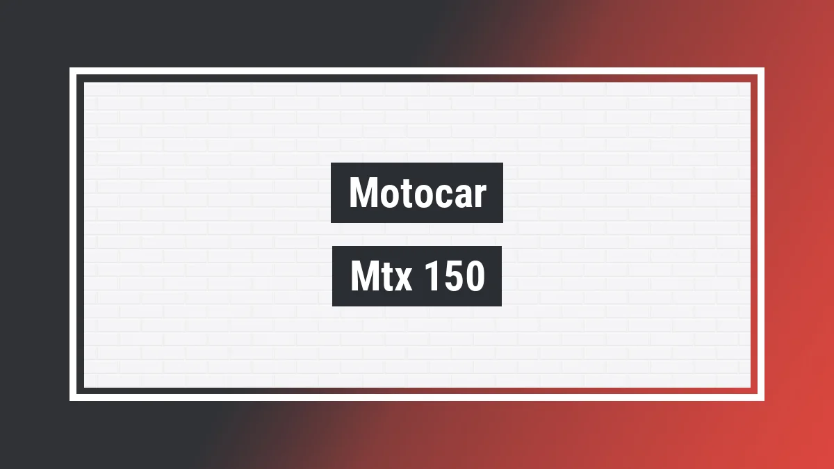 Imagem ilustrativa modelo Mtx-150 Motocar