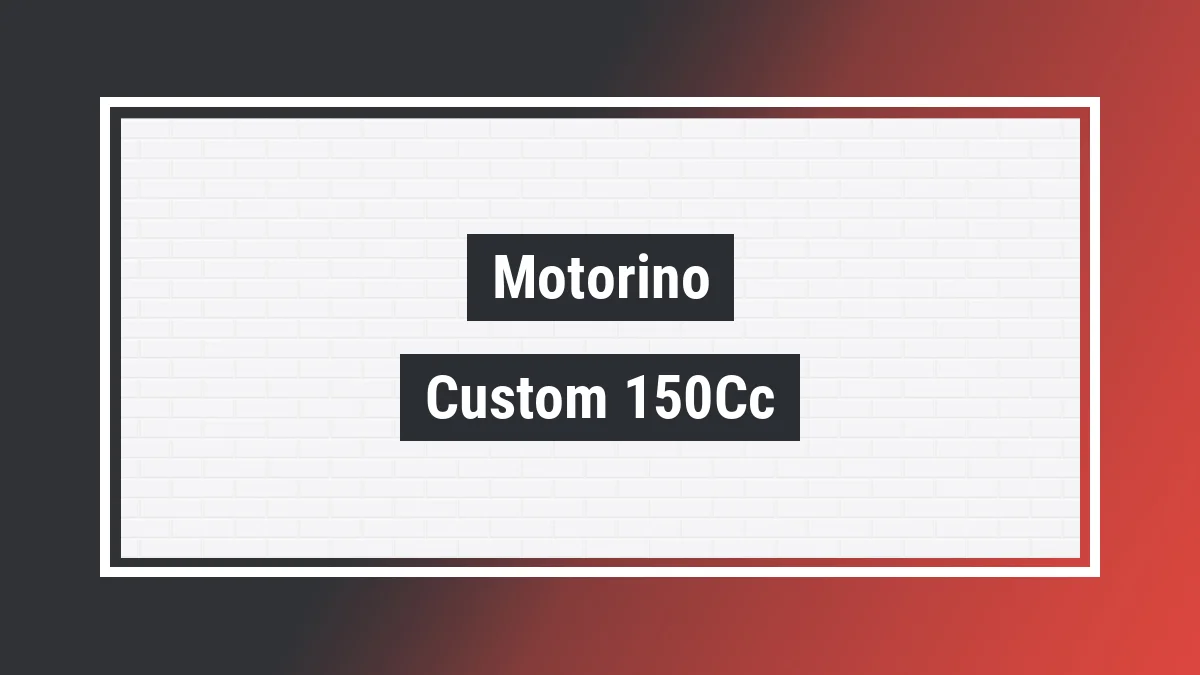 Imagem ilustrativa modelo Custom 150cc Motorino