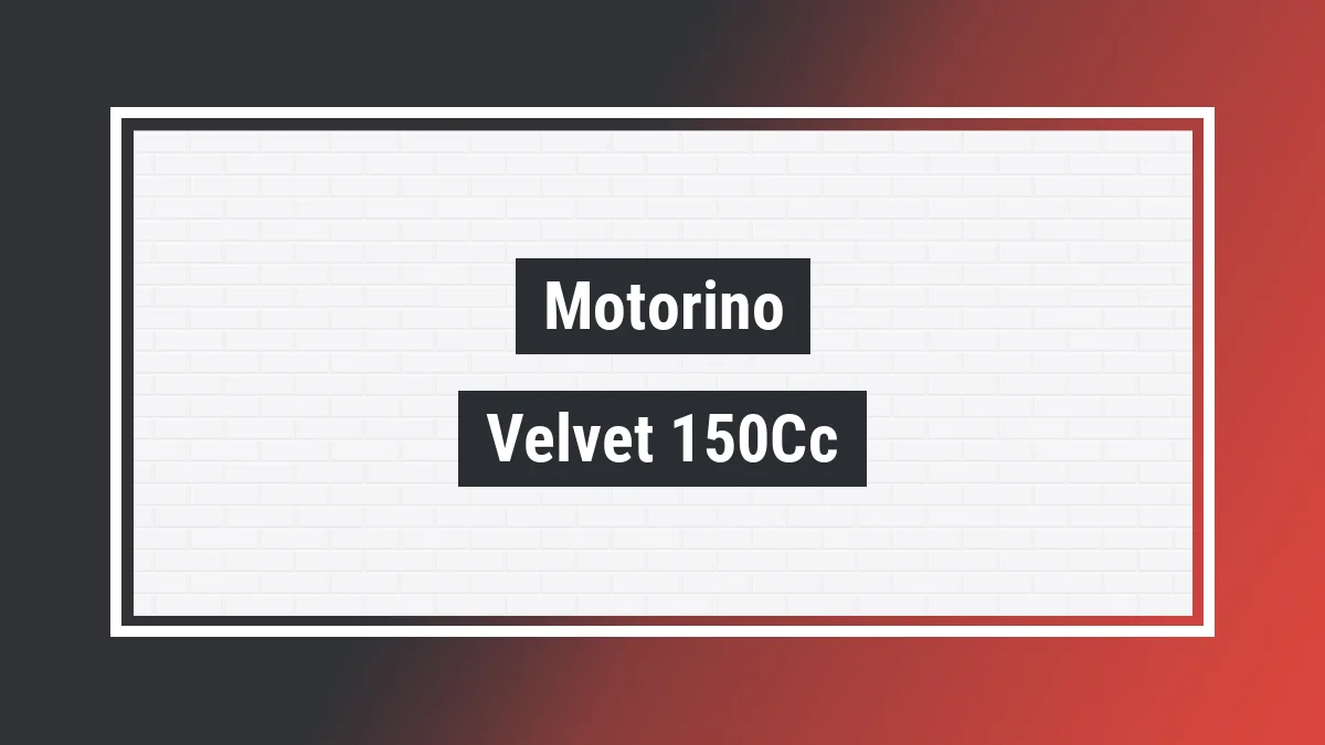 Imagem ilustrativa modelo Velvet 150cc lt Motorino