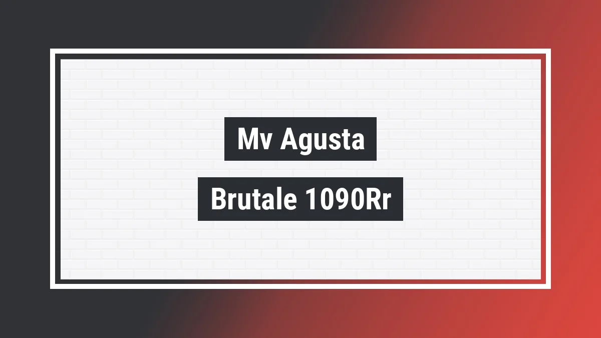 Imagem ilustrativa modelo Brutale 1090rr Mv Agusta