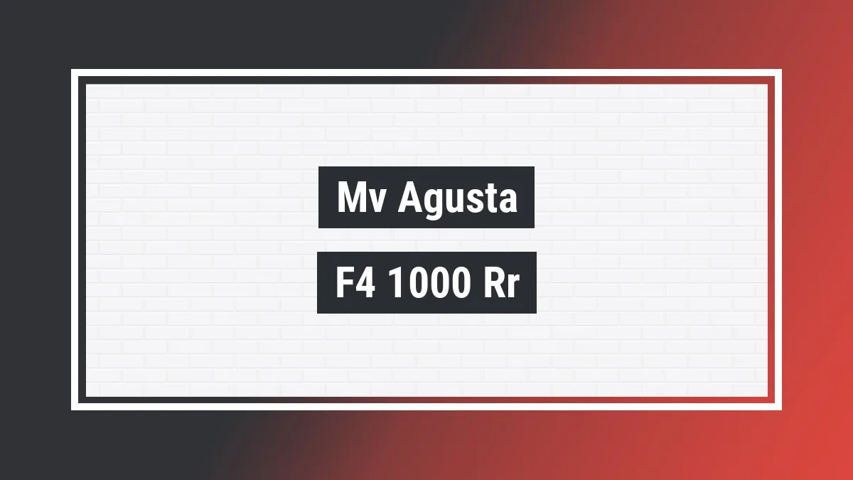 Imagem ilustrativa modelo F4-1000 Rr Mv Agusta