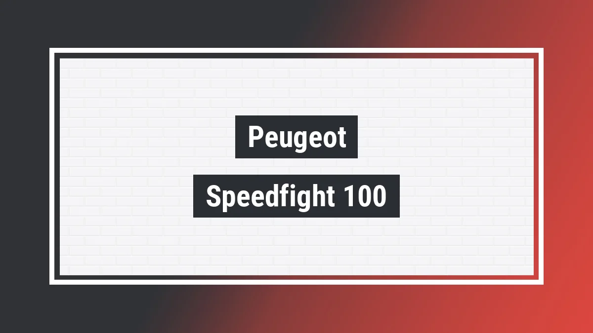 Imagem ilustrativa modelo Speedfight 100 Peugeot