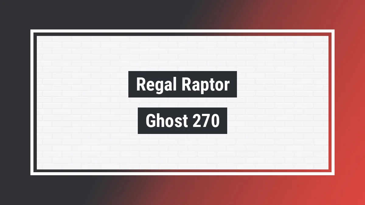 Imagem ilustrativa modelo Ghost 270 320 Regal Raptor