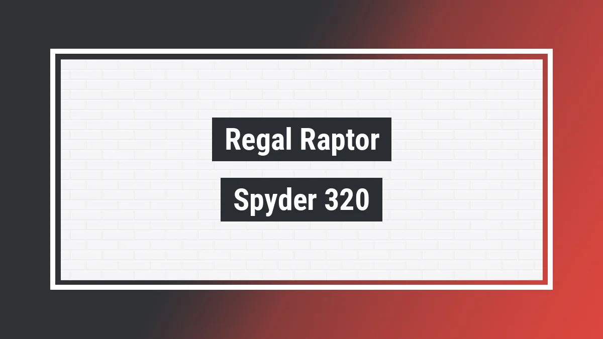 Imagem ilustrativa modelo Spyder 320 Regal Raptor