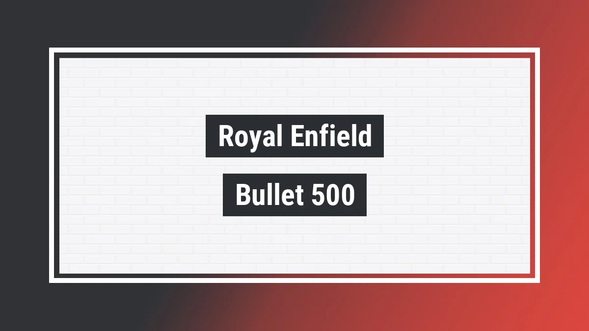 Imagem ilustrativa modelo Bullet 500 Royal Enfield