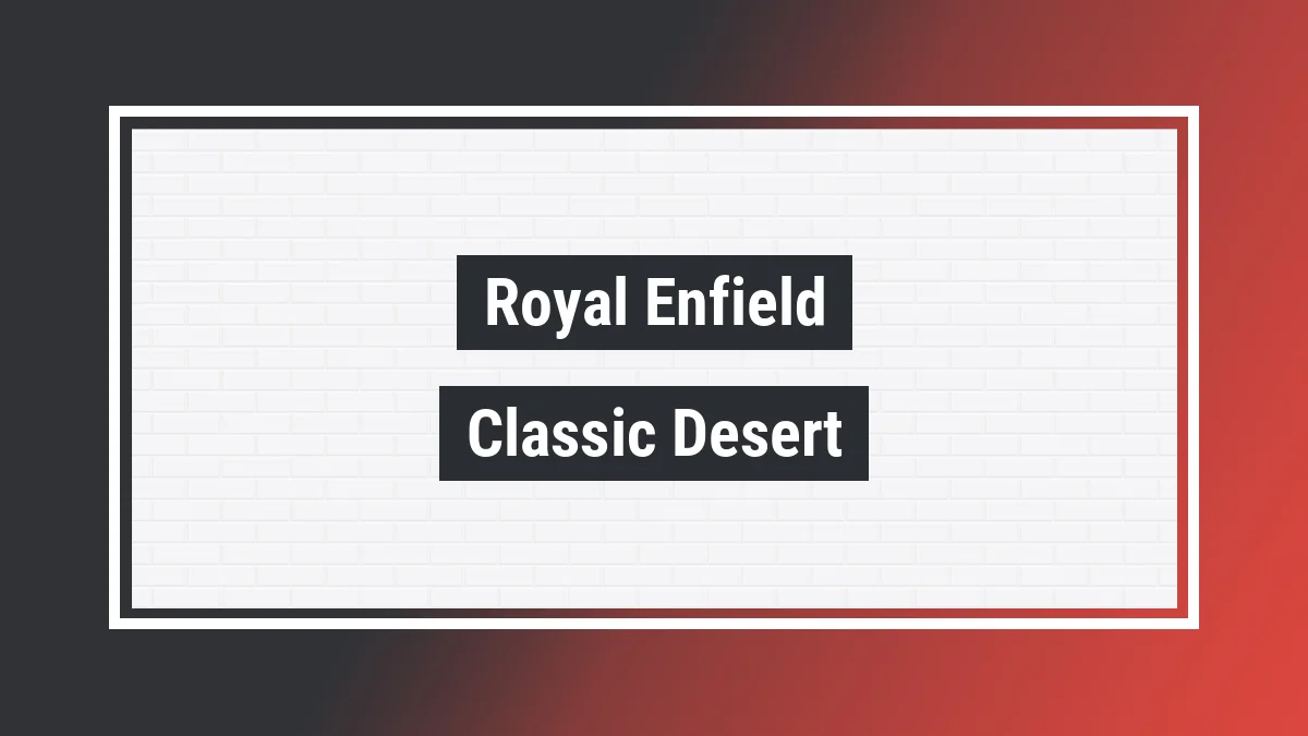 Imagem ilustrativa modelo Classic Desert Storm 500 Efi Royal Enfield