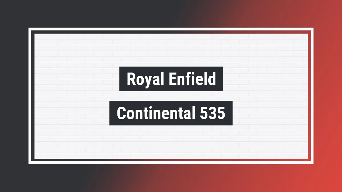 Imagem ilustrativa modelo Continental 535 Efi Royal Enfield