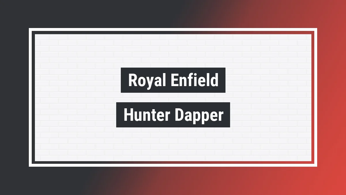 Imagem ilustrativa modelo Hunter Dapper 350cc Abs Royal Enfield