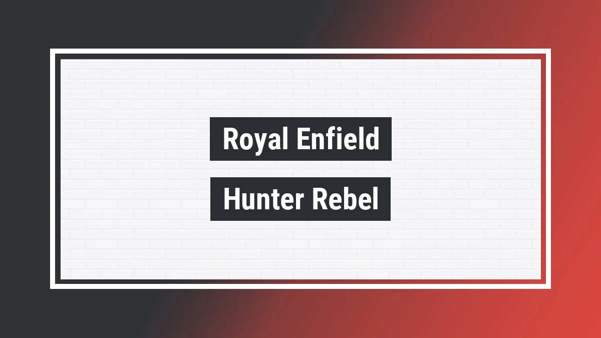 Imagem ilustrativa modelo Hunter Rebel 350cc Abs Royal Enfield