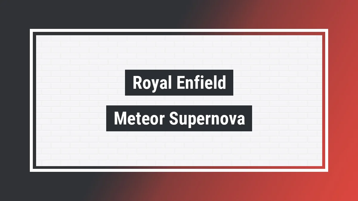 Imagem ilustrativa modelo Meteor Supernova 350cc Abs Royal Enfield