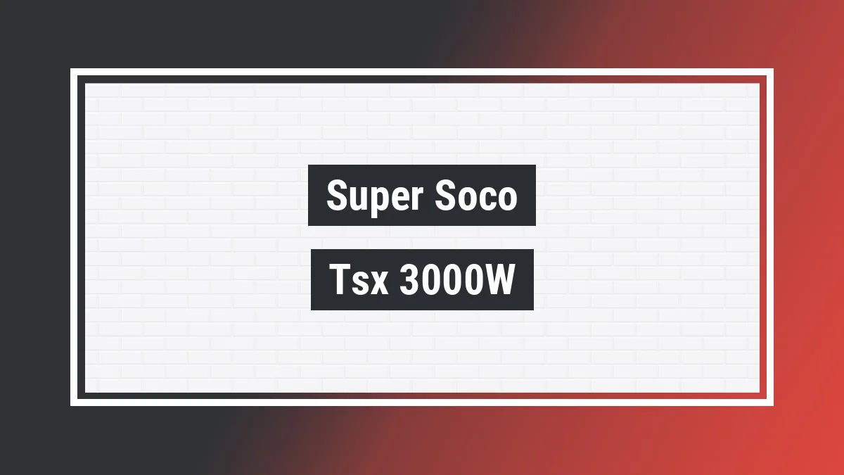 Imagem ilustrativa modelo Tsx 3000w (elétrica) Super Soco