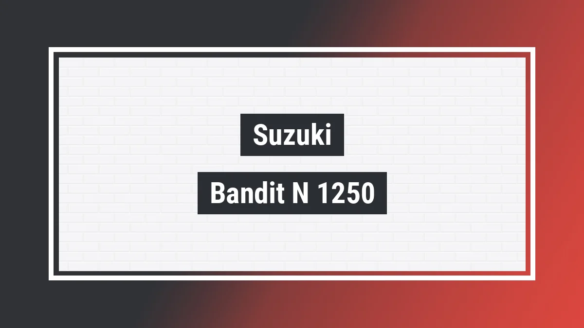 Imagem ilustrativa modelo Bandit N-1250 Suzuki