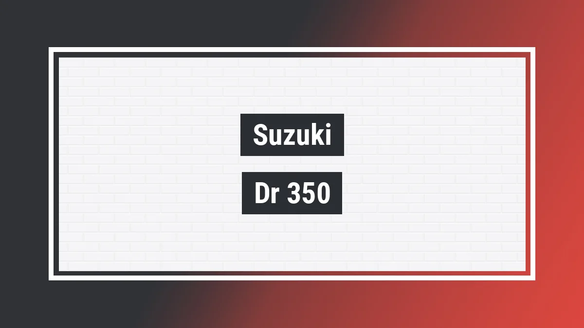Imagem ilustrativa modelo Dr 350 Suzuki