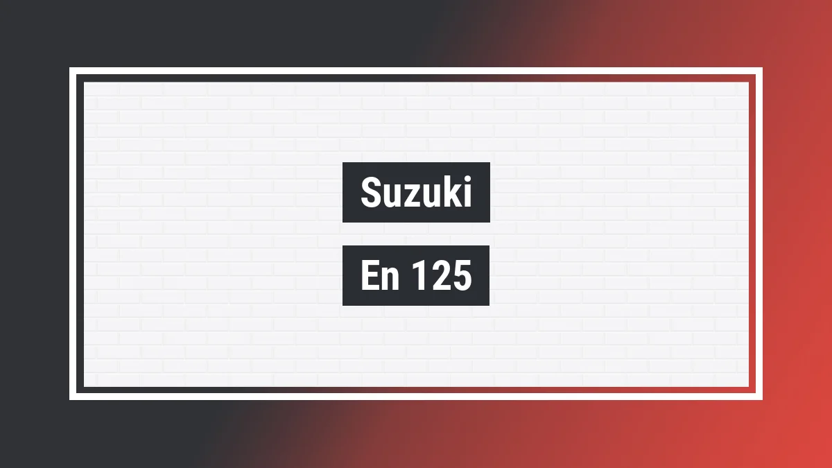 Imagem ilustrativa modelo En 125 Yes Se Suzuki