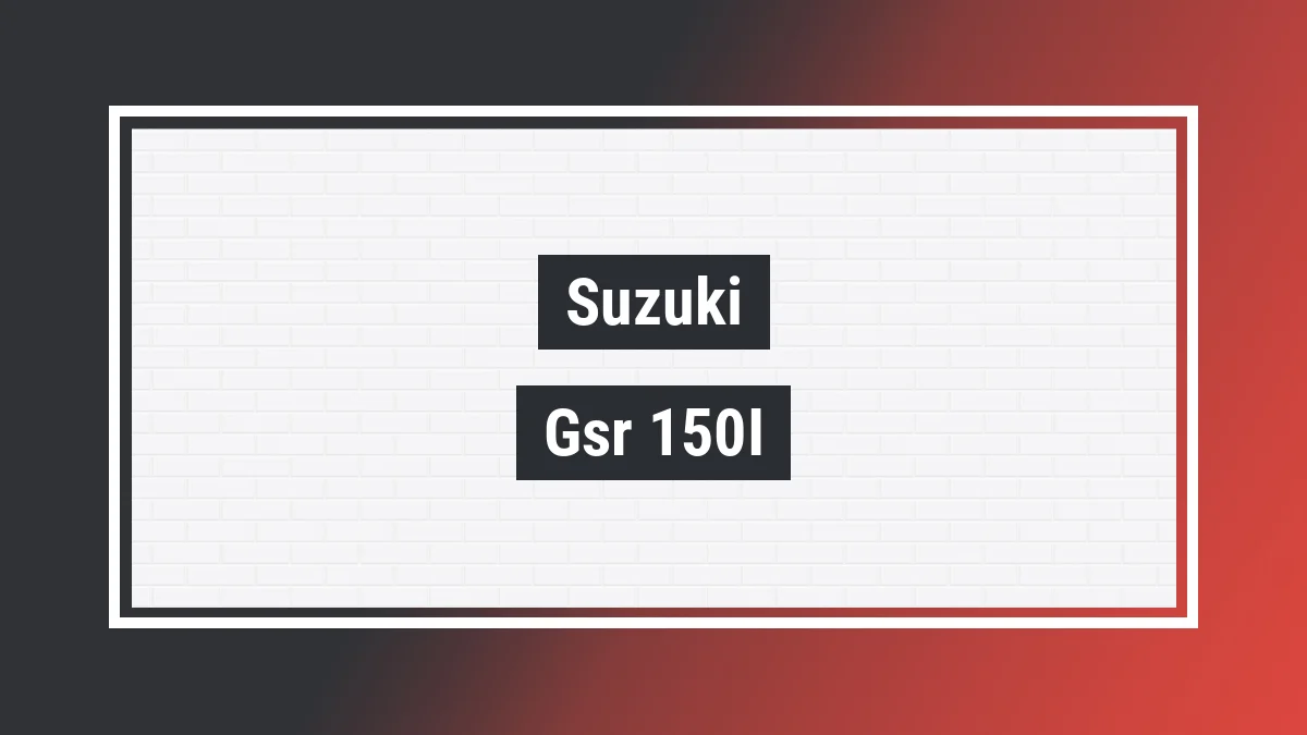 Imagem ilustrativa modelo Gsr 150i Suzuki