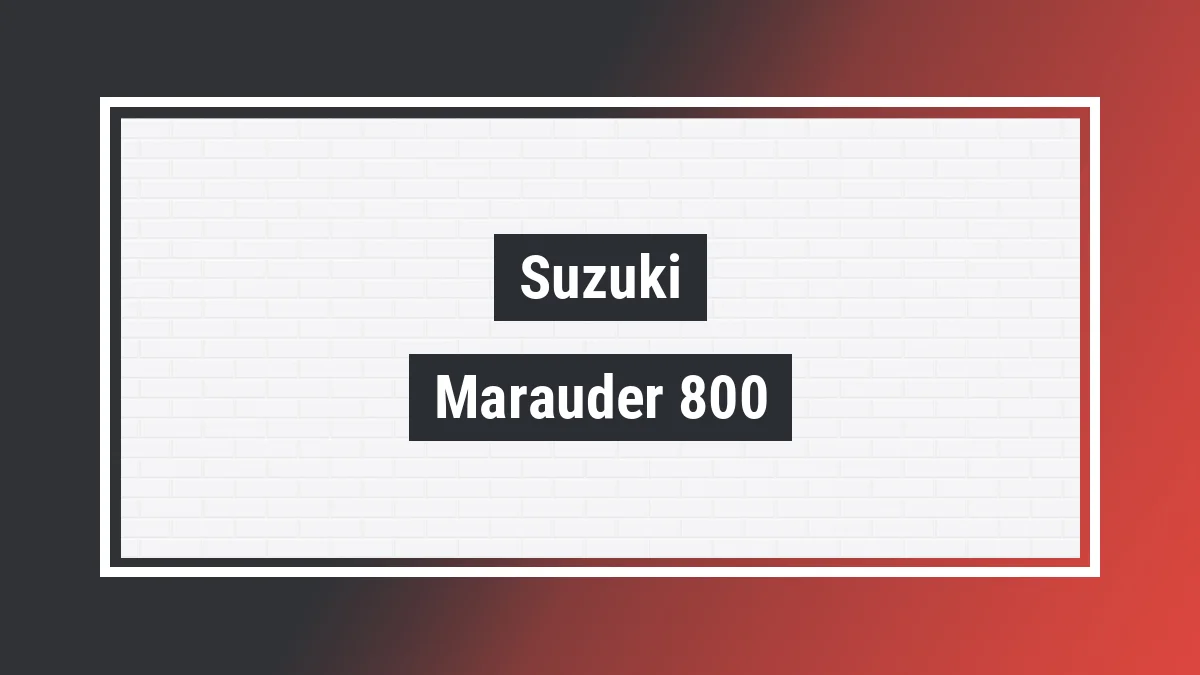 Imagem ilustrativa modelo Marauder 800 Suzuki