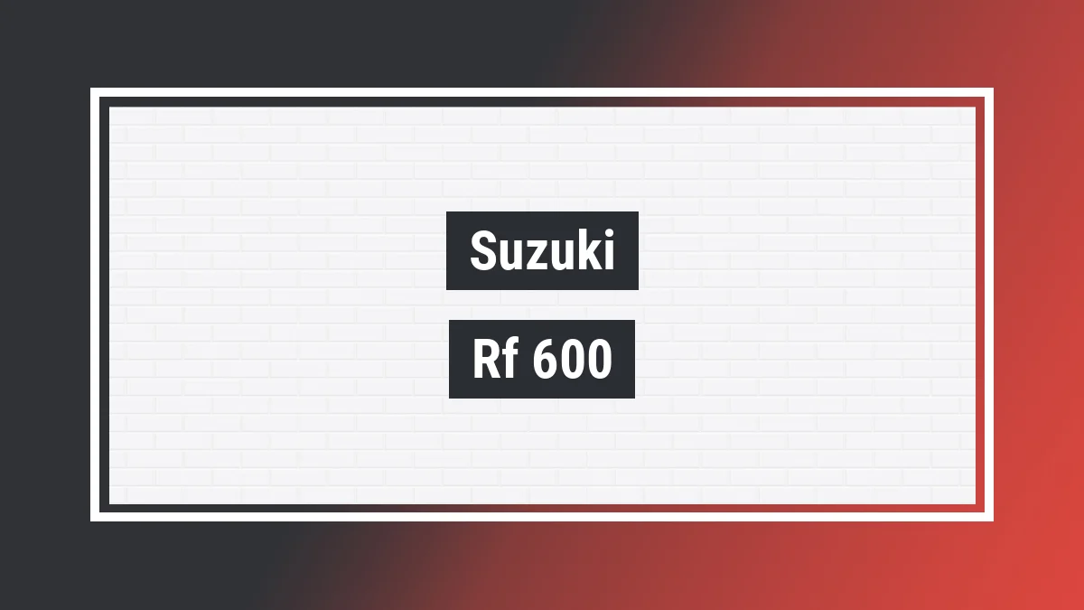 Imagem ilustrativa modelo Rf 600 R Suzuki