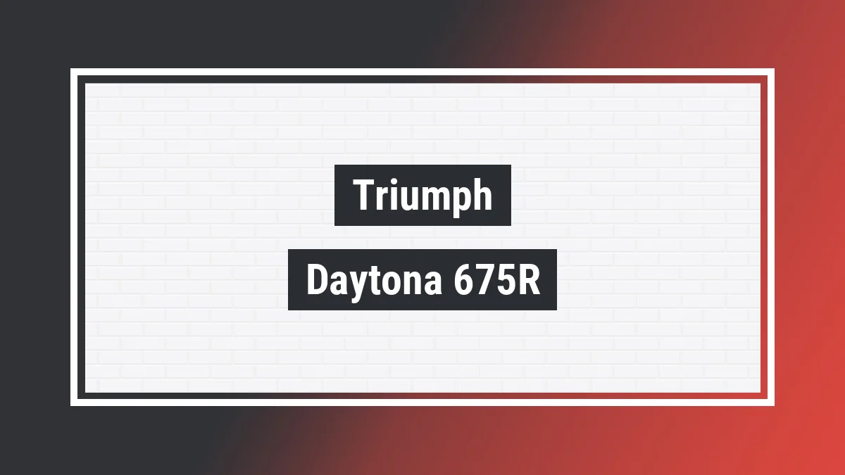 Imagem ilustrativa modelo Daytona 675r Triumph