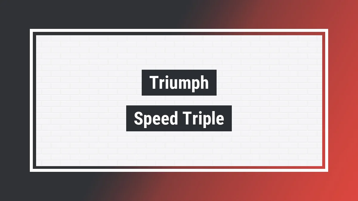 Imagem ilustrativa modelo Speed Triple 900 Triumph