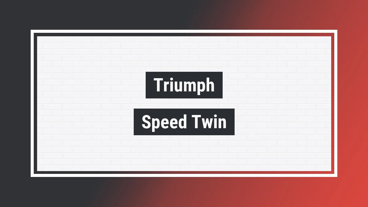 Imagem ilustrativa modelo Speed Twin 900cc Triumph