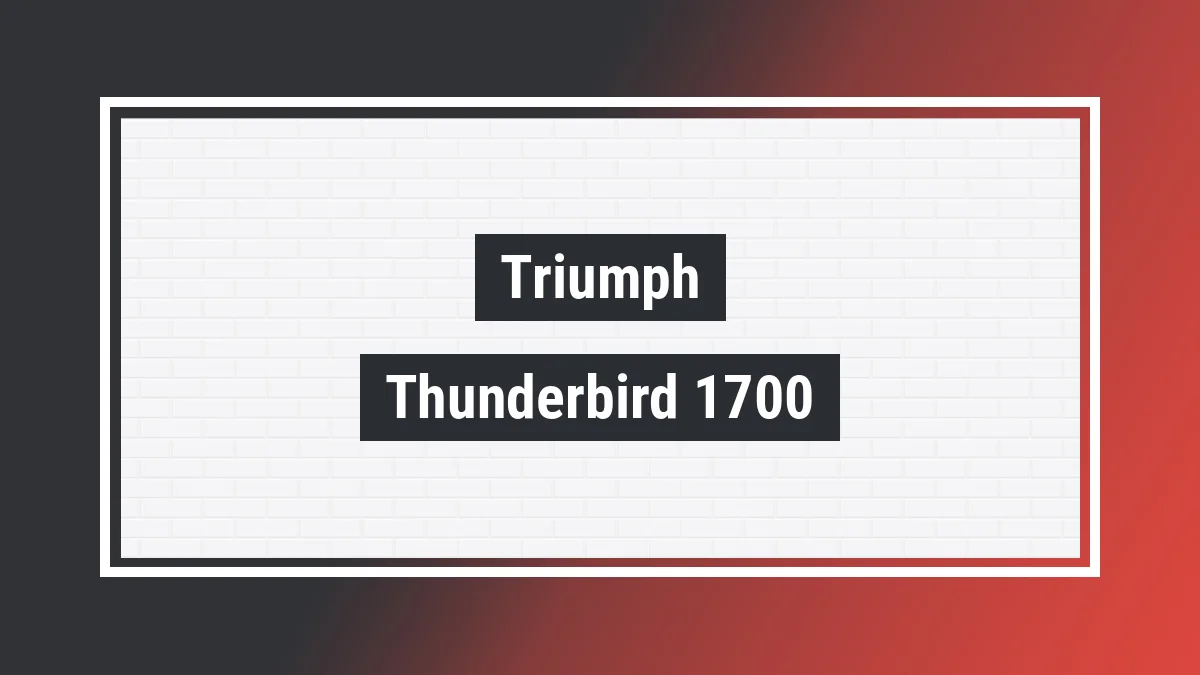 Imagem ilustrativa modelo Thunderbird 1700 Commander Triumph