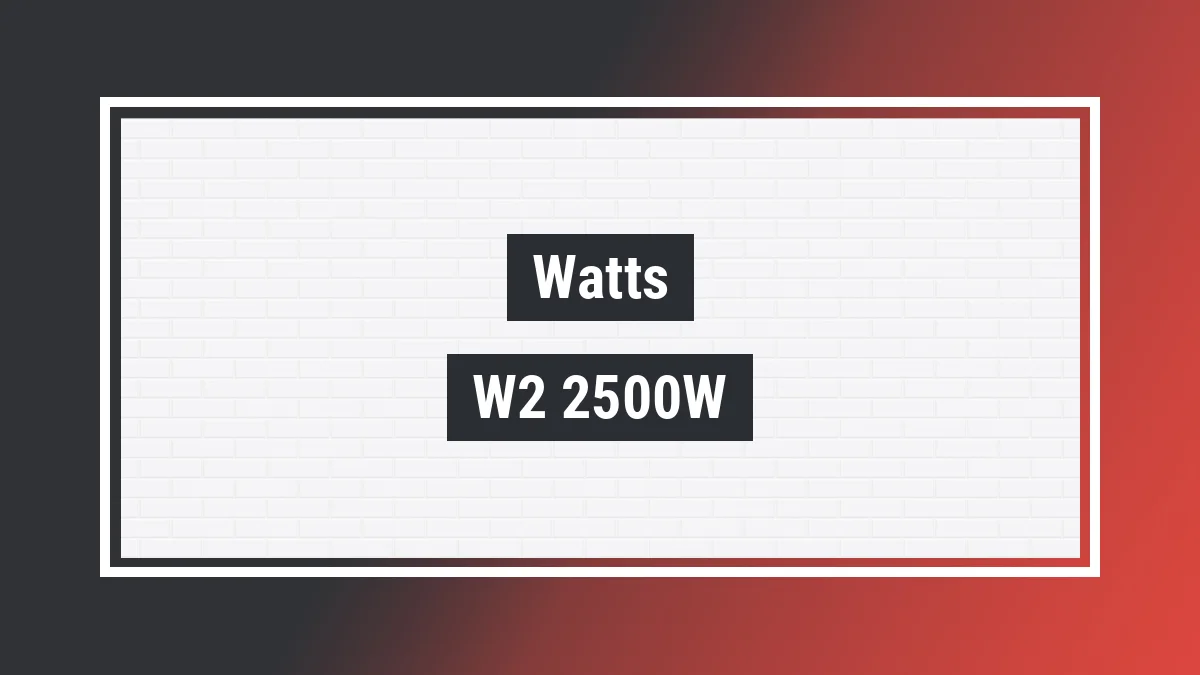 Imagem ilustrativa modelo W2 2500w (elétrica) Watts
