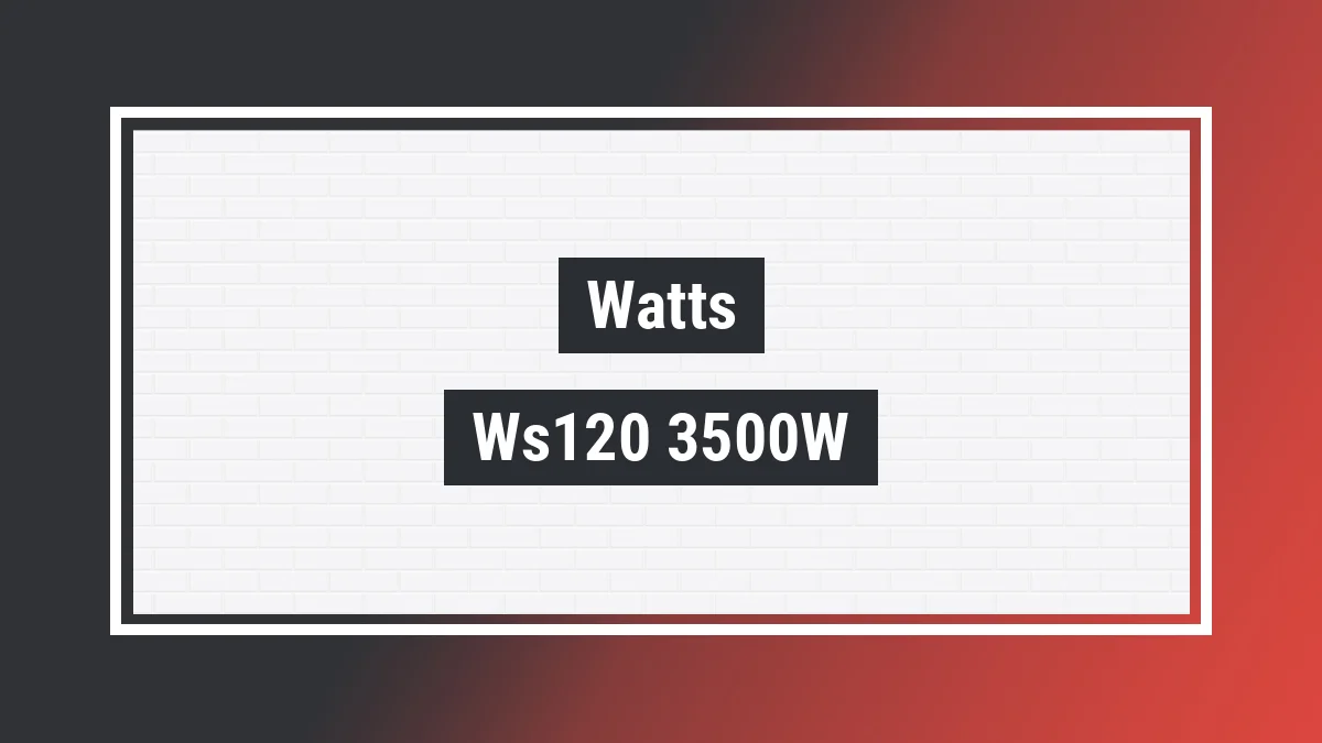 Imagem ilustrativa modelo Ws120 3500w (elétrica) Watts