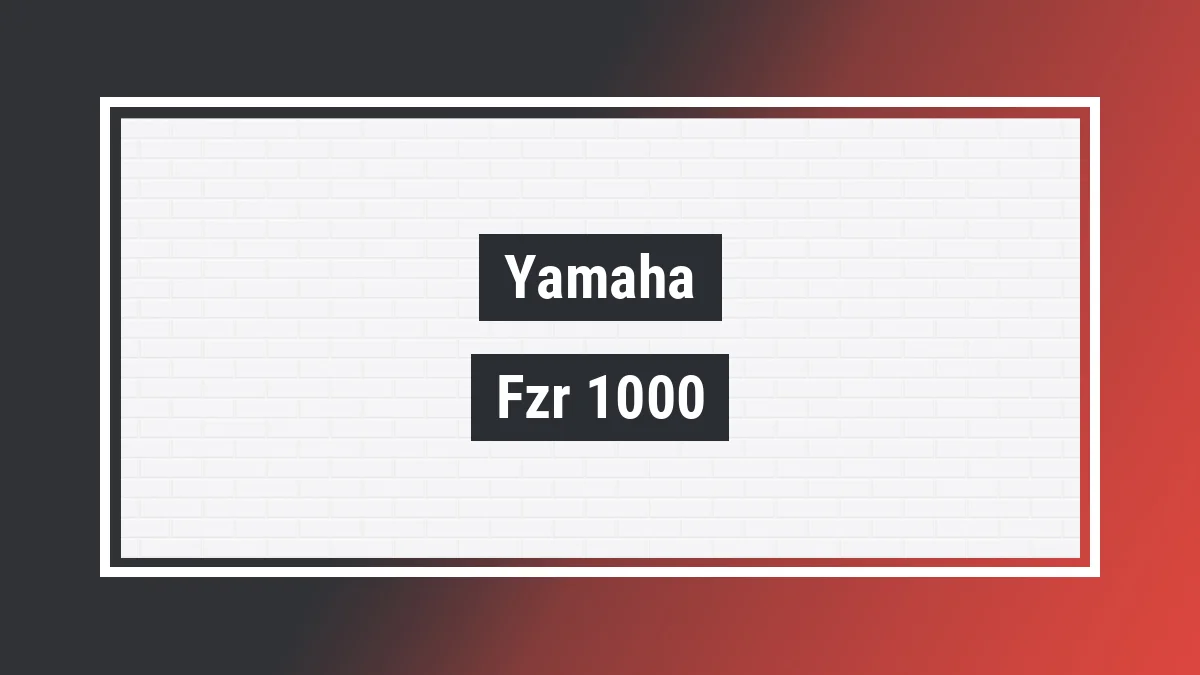 Imagem ilustrativa modelo Fzr 1000 Yamaha