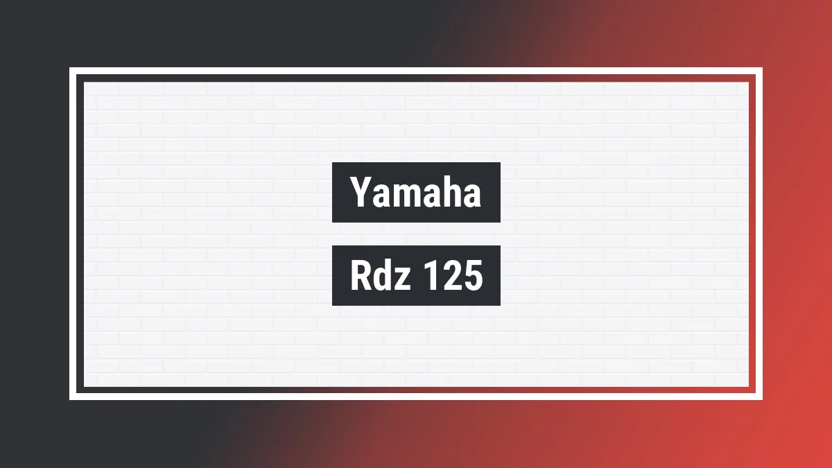 Imagem ilustrativa modelo Rdz 125 Yamaha