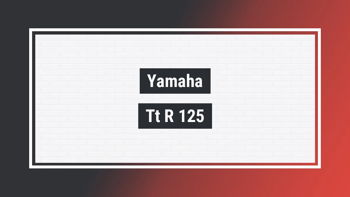 Imagem ilustrativa modelo Tt-r 125 E Yamaha